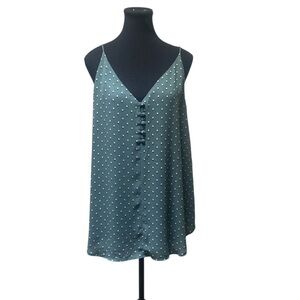 LOFT Teal Polka Dot Camisole GUC L